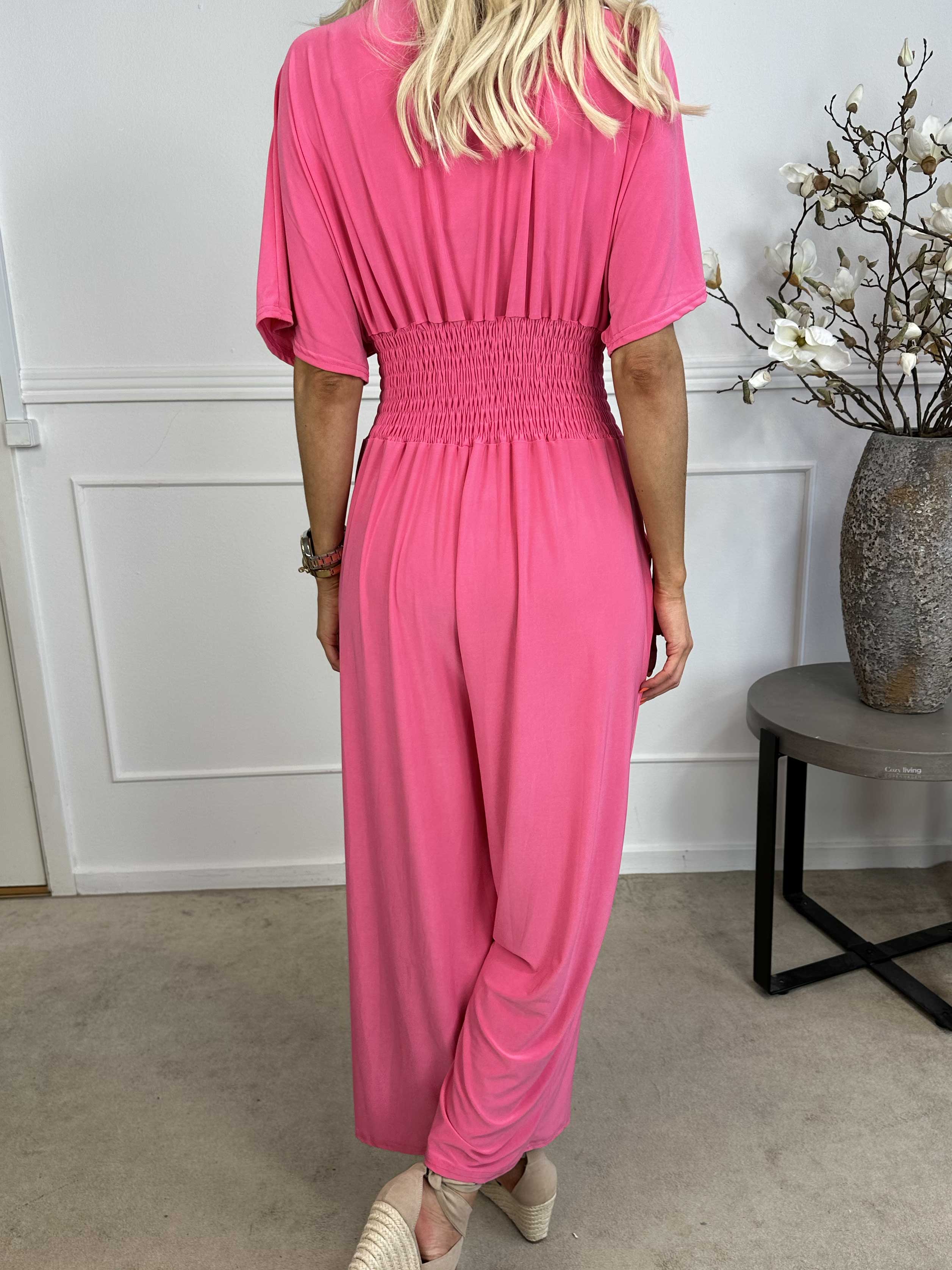 Pams Plain Jumpsuit - Elastisk ensfarvet buksedragt